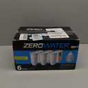 ZeroWater Official Replacement Filter - 5-Stage 0 TDS Filter Replacement - System IAPMO Certified to Reduce Lead, Chromium, and PFOA/PFOS, 6-Pack