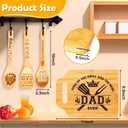 Christmas Gifts for Dad, Christmas Father Gifts Cutting Board with Engraved Utensil Set, Birthday Gifts for Dad Men Father from Daughter Son, Dad Christmas Gifts