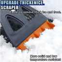 KITUREK 31.5" Detachable Snow Brush and Ice Scraper for Car Windshield, 2-in-1 Winter Snow Removal Tool with Extendable, 360 Rotating Soft Bristle Brush Head and Foam Grip for Most Vehicles (Orange)