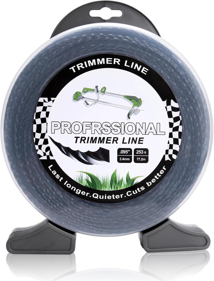 0.095" 253ft Black Diamond Trimmer Line Cutting String, Replacement for Echo Trimmer Line 330095073