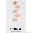 ohora Semi Cured Gel Nail Strips (N Ash Pink) - Pink, Solid, Works with Any UV/LED Lamps, Salon-Quality, Long Lasting, Easy to Apply & Remove - Includes 2 Prep Pads, Nail File & Wooden Stick