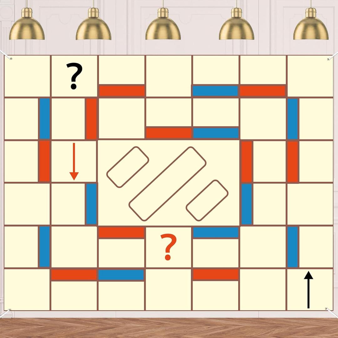 Maze Theme Board Game Family Friends Truth or Dare Banner Backdrop Bachelorette Party Wedding Entertainment Holiday Party Supplies Decorations (04)