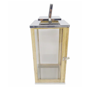HD Designs Metal And Wood Lantern, 14 Inch 