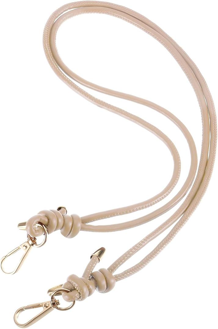 uxcell Leather Purse Strap, 80cm/31.5" PU Adjustable Purse Straps Replacement for Women Handbag Shoulder Crossbody Bag, Khaki