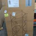 5 Tier Folding Bookshelf, No Assembly Foldable Storage Shelves, Brown