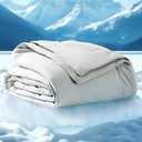 Bedsure Cooling Blankets for Hot Sleepers - Summer Blanket Queen Size, Cold and Lightweight Gift for Night Sweats, Ice Cooled Breathable Comforter for Bed, Grey, 90x90 Inches