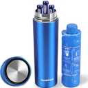 Insulin Cooler Travel Case TSA Approved, Portable Medication Cooler for Travel Fits 34 Pens, Refrigerated Medicine Case for Diabetic Supplies, Medicine Organizer with Reusable Ice Pack (Blue)