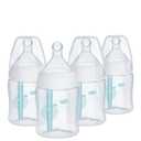 NUK Smooth Flow Pro Anti Colic Baby Bottle - Easy to Assemble and Clean & Reduces Newborn Spit-up & Gas, 5oz, 4-Pack, Neutral