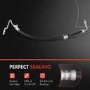 A-Premium Power Steering Pressure Hose Assembly Compatible with Audi | for S4 2004-2009, RS4 2007-2008, 4.2L, Intermediate Hose, EPDM Rubber Resists Cracking & Heat