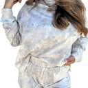 SELINK Women 2 Piece Outfits Sweatsuit Casual Long Sleeve Pullover and Shorts Sets Travel Tracksuit (Large, Z511 Beige Camo)