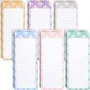 Juvale Magnetic Note Pads for Refrigerator - 60-Sheet Grocery List Notepads with Magnet - Magnetic Shopping List Pad for Fridge - 3.5 x 9 in, Multi, Pack of 12