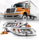 Headlight fit for Durastar 4100 4200 4300 4400 2001-2016 and 2002-2016 Transtar 8500 8600 Series A pair(Driver&Passenger)