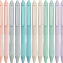 Linbsunne Ballpoint Pens Medium Point 1mm Black Pen with Super Soft Grip Ball Point Pen for Men Women Retractable Pens (12-pack)