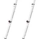 Master Lock White Compact Door Stopper Folding Security Bar, Adjustable from 25-1/2 to 43-1/2 Inches Long for Hinged and Sliding Doors, Door Barricade, Pack of 2, 270EC2