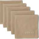 Sweat Absorbing Handkerchiefs - The Original Pocket-Sized Sweat Towels - Quick-Dry Microfiber Sweat Rags for Face, Hands, & Body - Men & Women - Gym, Sports, and Work (Tan: 5 Pack) (10" x 10")