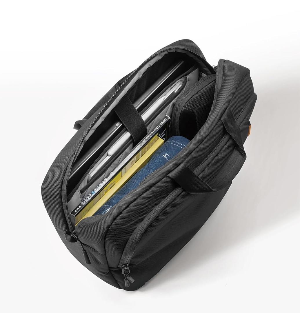 tomtoc Multi-functional Laptop Briefcase Business Shoulder Bag for 17.3 Inch ASUS ROG Zephyrus S, The Razer Blade Pro 17, More HP Dell Acer 17-inch Laptops, Water-Repellent Protective Messenger Bag