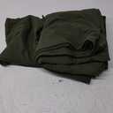 Linen Feel Olive Green Duvet Cover Oversized Queen Size 98'' L x 98'' W, 100% Washed Cotton Duver Cover with Zipper Closure Plus 2 Pillowcases, Cozy and Breathable (Oversized Queen (98" x 98"), Olive Green, No Comforter