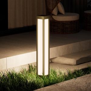 SkyGlow 32" Bollard Light, 120V Line Voltage Aluminum LED IP65 Waterproof Outdoor Modern Landscape Path Lights, 3000K Curb Appeal for Garden Pathway Lawn Patio Courtyard Driveway Commercial