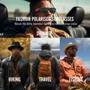 logclub Polarized Sunglasses Men Womens Retro Driving Sun glasses UV Protection Classic Men’s Sunglasses
