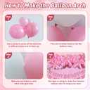 Pink Bow Birthday Party Decorations for Girl Women, Balloon Arch Kit Include Pink and White Bow Balloons Happy Birthday Banner Fringe Curtain Coquette Party Decorations