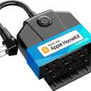 Outdoor Smart Plug, meross Outdoor Wi-Fi Outlet with 3 Independent Sockets Compatible with Apple Homekit, Alexa and SmartThings, Voice & Remote Control, Timer, 2.4 GHz only,Black