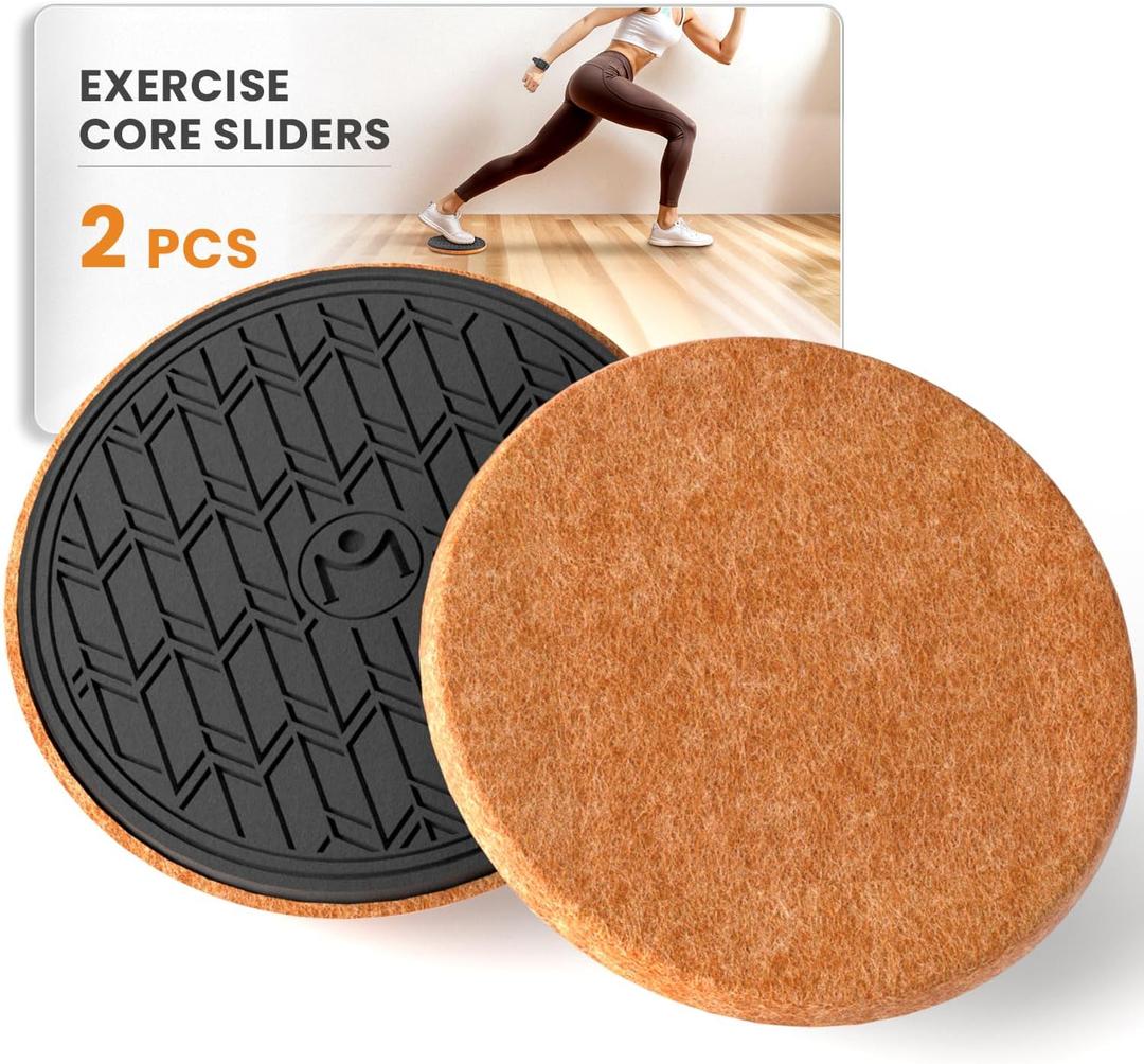 Sliders for Working Out, Floor Sliders for Exercise, Sliding Discs for Hardwood Floors Core and Strength Training, Protects Floors, Ideal for Home Gym Fitness