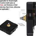 SUPVOX Quartz Clock Movement Replacement DIY Clock Mechanism Repair Part Accessory Silent Battery Operated Motor