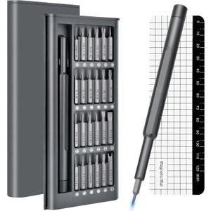 25-in-1 Mini Precision Screwdriver Set: Stocking Stuffers for Men Small Torx Bit Tool Set for Men,Magnetic Torque Repair Tool Kit for Electronics Macbook Watch Eyeglass Ring Doorbell,Birthday Gifts