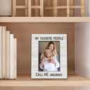 Beliran Nonna Gifts Picture Frame 5x7, Grandma Photo Frame, Christmas Mothers Day Birthday Gifts for Nonnas, My Favorite People Call Me Nonna Wooden Picture Photo Frames for Desk Home Room Decor