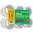 Packing Tape Refill Rolls Heavy Duty 12 Rolls Sealing Great for Packing Box Shipping and Moving Supplies Packaging 1.88" x 65 Yards 3" Core 2.7 Mil Thick
