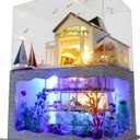 Miniature House Kit, Dollhouse Kit, Miniature Kit, DIY Mini House Building Kit for Adult, Holidays in Hawaii