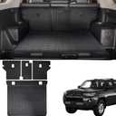 Marretoo Cargo Mat for 2010-2024 Toyota 4Runner Accessories Cargo Mat Seat Backrest 2 in 1 Mat All-Weather TPE Black Trunk Cargo Liner for 4Runner 2010-2024 5 Seater Accessories(Fit W/O Sliding Tray)