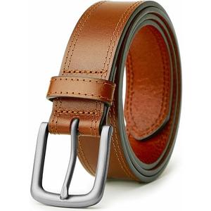 Men's Genuine Leather Casual Every Day Brown 44 inch