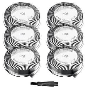 HQ8 Replacement Heads For Philips Norelco Aquatec Replacement Heads For Shavers Razor HQ8505 Replacement Blades For PT720 AT810 AT815 PT730 AT880 At830, Upgraded HQ8 Blades[6 Pack]