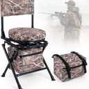 360 Degree Swivel Hunting Chair for Ground Blinds, Folding Hunting Seat, Fishing Chair, Lightweight, Portable, 15 inches x 15 inches x 32 inches