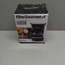 Elite Gourmet EHC4128 Automatic 4-Cup Brew & Drip Coffee Maker with Pause N Serve, Glass Carafe, Reusable Filter, On/Off Switch, Keep Warm, Water Level Indicator, Black