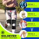 Ultra Breathable Knee Brace with Side Stabilizers for Women & Men, Adjustable Knee Support for Knee Pain Relief, Meniscus Tear, Arthritis, Tendonitis, ACL, MCL and Injuries Recovery, Anti-Slip Fit for Sports & Workout (Black, X-Large)