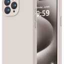 LOVE 3000 Designed for iPhone 15 Pro Max Case, Premium Silicone with [Soft Anti-Scratch Microfiber Lining] Shockproof Protective Phone Case for Men Women Girls 6.7", Stone