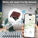 Tracker Card for Apple Find My(iOS Only) - Thin Wallet Finder with Wireless Charger - Item Locator for Wallet, Luggage Tags, ID Card and More - IP68 Waterproof