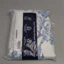 Blue Floral Shower Curtain, Cotton Linen Cottagecore Shower Curtains for Bathroom (72"W x 72"L (Pack of 1))