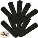 10Pcs Replacement Fan Blades for 42 52 Ceiling Fan Waterproof Weatherproof Fan Blades Replacement for Broken Substitution Replacing Indoor Outdoor Summer(Black,42 Inch)