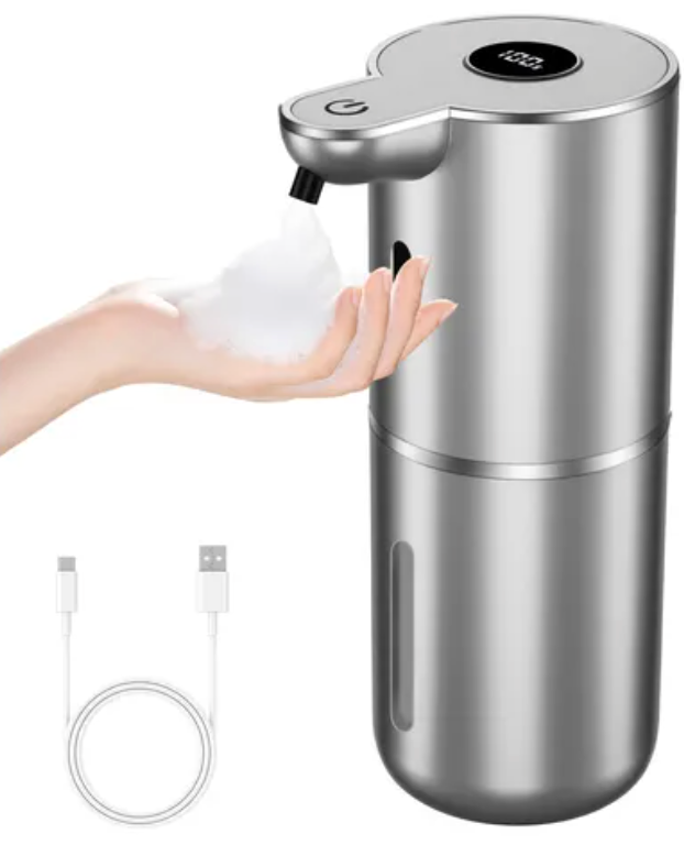 1Pack Automatic Soap Dispenser,Upgraded 2025 Automatic Liquid Soap Dispenser Touchless,12.8oz USB Rechargeabled Wall Mounted Smart Soap Dispensers for Bathroom Kitchen(White,P18)