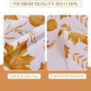 Romanstile Fall Round Tablecloth 60 Inch,Thanksgiving Autumn Harvest Orange Maple Leaf Table Cloths, Stain Resistant Farmhouse Table Cover for Thanksgiving Holiday Dinner Party