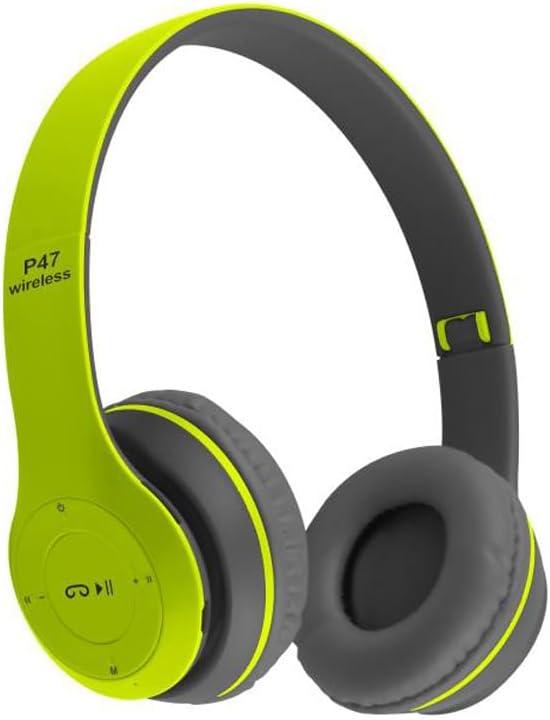 Upgraded Hybrid Active Headphones with Transparent Modes Playtime Wireless Bluetooth with Mic Deep Bass Soft-Earpads Fast Charging-Green