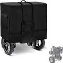 Rileytee Foldable Wheelchair Travel Bag for Airplane,Heavy Duty 600D Waterproof Dustproof Portable Folding Electric Wheelchair Covers for Travel (23''W x 14''D x 17''H x Skirt 30")