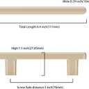 Asidrama 10 Pack 3 Inch(76mm) Champagne Copper Cabinet Pulls - Kitchen Cabinet Hardware for Cupboard Drawer Pulls