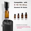 Waterless Essential Oil Diffuser with Handle, Scent Diffuser for Car Home Office Bathroom with Timer, Small Rechargeable Aromatherapy Diffuser, Portable Cordless Aroma Car Diffuser, Black