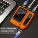 Network Cable Tester with PoE Detection, RJ45/RJ11 Ethernet & Telephone Cable Tester with Silicone Protective Case & Auto Power-Off