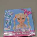 Hair Styling Doll Head Toys for Girls, Kids Makeup Hair Salon Pretend Play Styling Kit with Hairdryer, Curling Iron, Beauty Hair Stylist Toy Christmas Birthday Gift for Toddler Girls 3, 4, 5, 6+