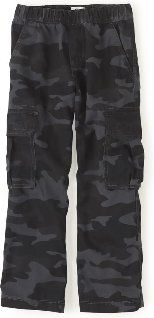 The Children's Place Boys Size His Pull-On Cargo Pants, Night Camo, 5 Slim
